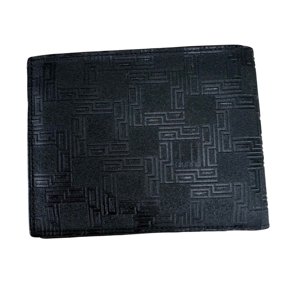 Authentic Dunhill D Eight D8 Black PVC Leather Bifold Wallet - Classic‎ Design!